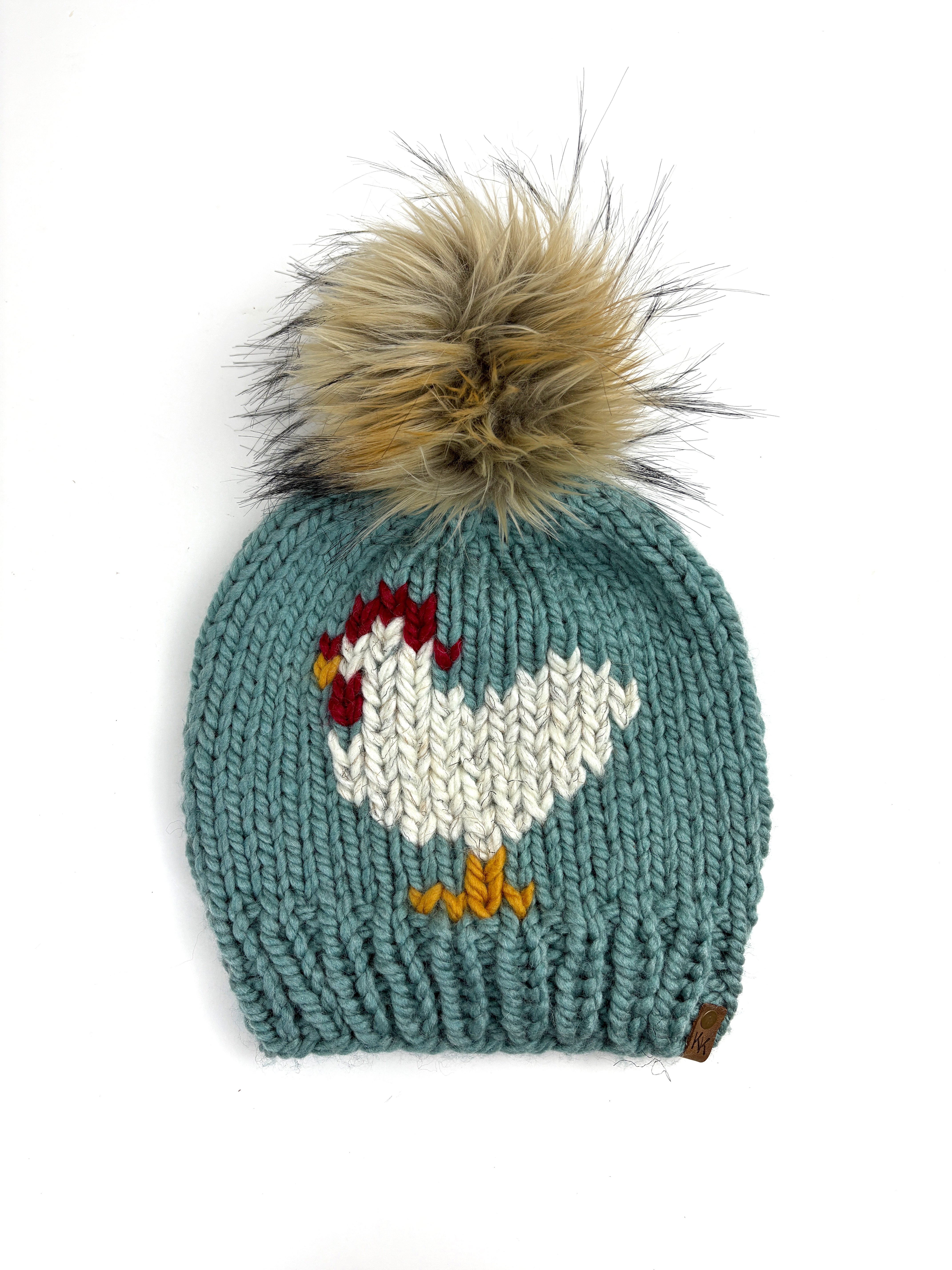 succulent hat Succulent Knit Chicken Hat Beanie Wool Blend Womens Adult Hat Faux Fur Pom Pom Hat
